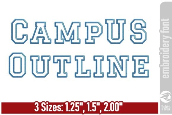 Campus Outline Varsity Embroidery Font 2 Review