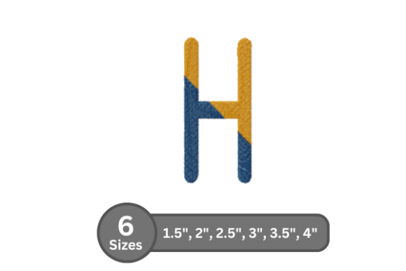 Chalk Split Alphabet -H: A Stylish Embroidery Font