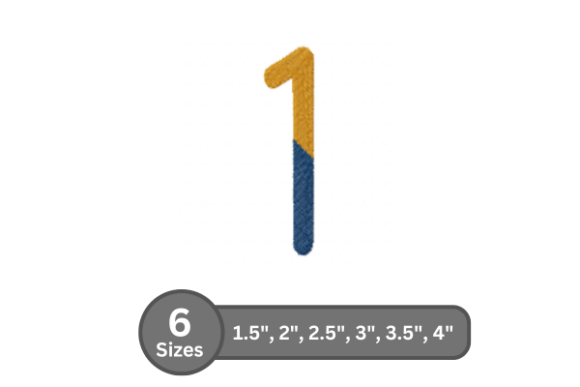 Chalk Split Number -1: A Stylish Embroidery Font
