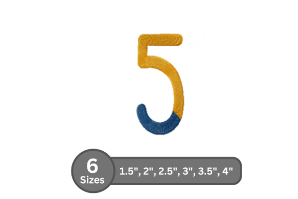 Chalk Split Number -5: A Festive Embroidery Font