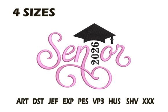 Charming Senior 2026 Graduation Embroidery