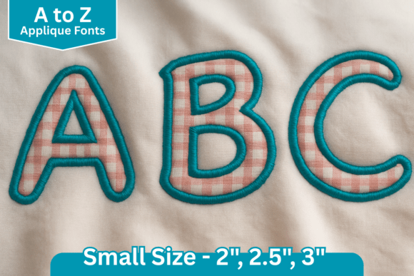 Doodle Stitch Applique Embroidery Font