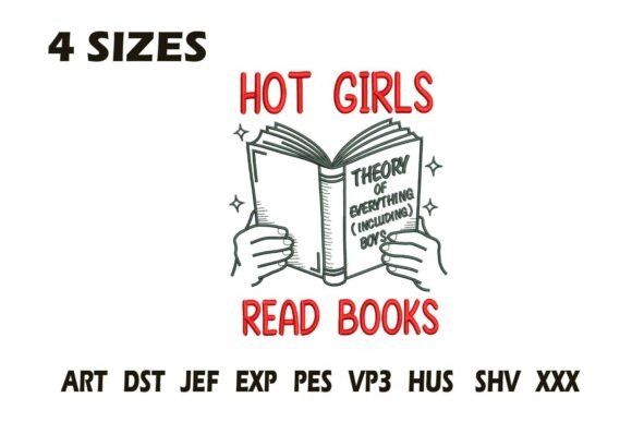 Hot Girls Read Books: A Charming Embroidery Design