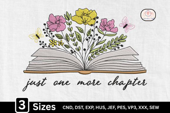 Just One More Chapter: A Floral Embroidery Gem