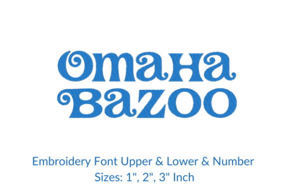 Omaha Bazoo Font: A Versatile Embroidery Design