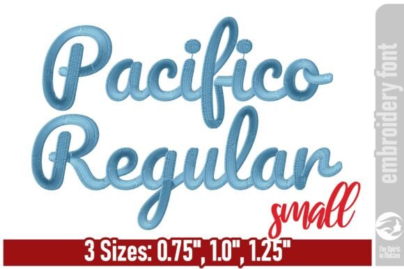 Pacifico Regular Embroidery Font - S Review