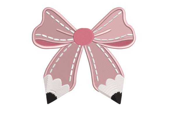 Pencil Bow Applique: A Charming Touch for Merch