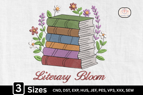 Review: Groovy Floral Book Stack Embroidery