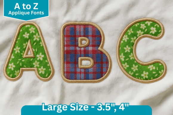 Rounded Applique Embroidery Font: A Versatile Choice