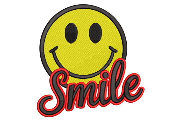 Smile Patch – Happy Face: A Cheerful Embroidery Design