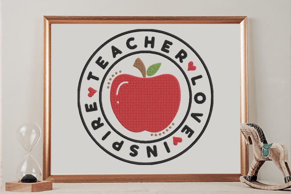 Teacher Love Inspire: A Charming Embroidery Design