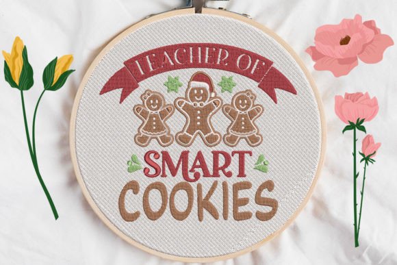 Teacher of Smart Cookies: A Whimsical Embroidery Design